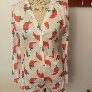 Chili Pepper Print Pajama Set